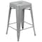 Flash Furniture Silver 24" High Metal Stool, PK4 4-ET-31320-24-SV-R-GG - alternate 9